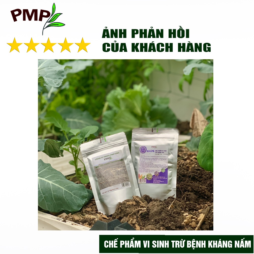Nấm Trichoderma PMP Nấm Đối Kháng Phòng Thối Rễ, Ủ Phân Hữu Cơ Từ Rác Thải Hữu Cơ 100g
