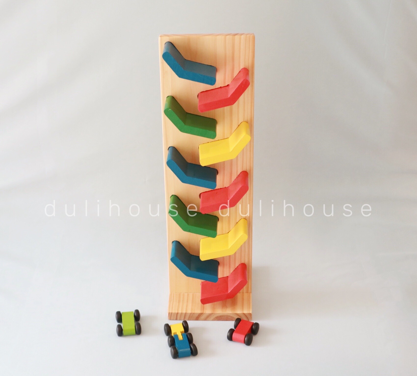Đồ Chơi Gỗ Cao Cấp Giáo Dục Xe Đua Tháp Bằng Gỗ - Nâng Cao Các Giác Quan Của Trẻ - Hàng Chính Hãng