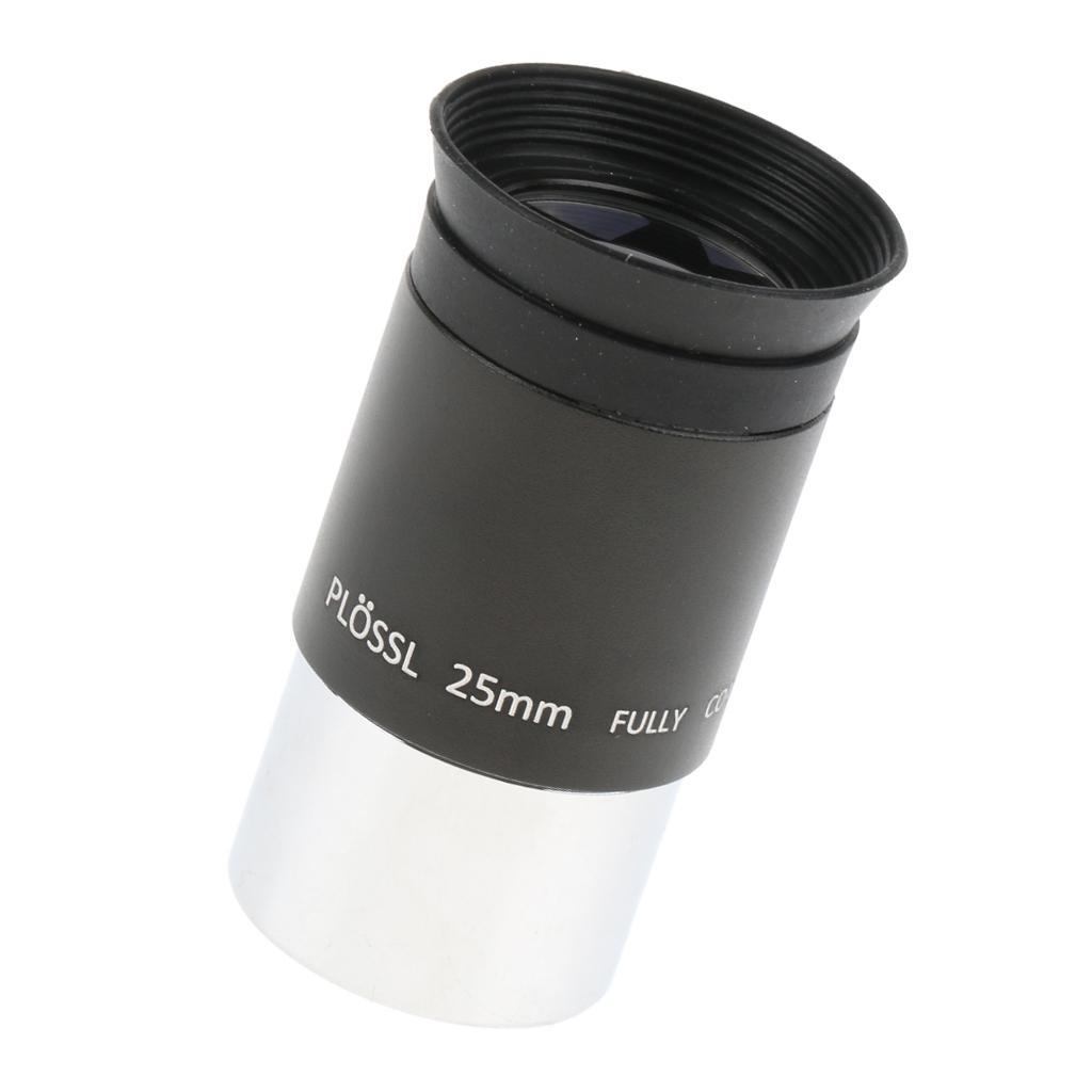 25mm 1.25inch Plossl Telescope Eyepiece Lens - 4-element Plossl Design - Threaded for Standard 1.25inch Astronomy Filters