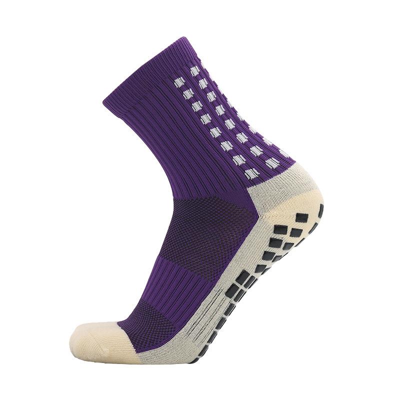 Vớ cotton phong cách mới nhất phim chống trượt đáy khăn dày dày cho nam vớ bóng đá ống giữa thể thao thấm hút mồ hôi vớ bóng rổ ống ngắn