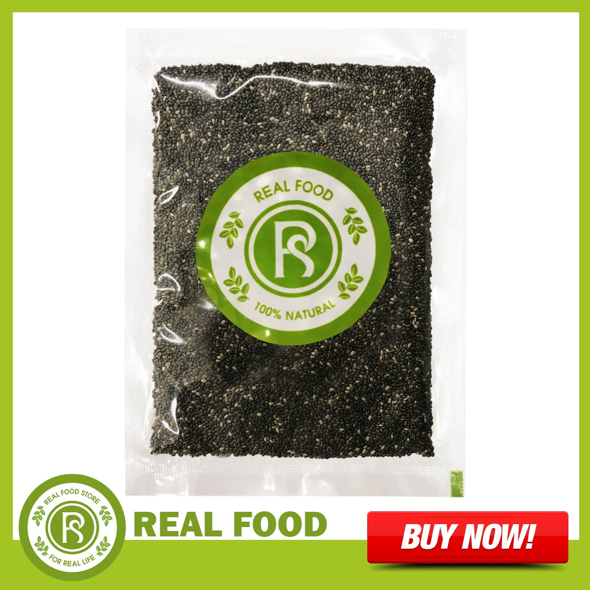 100G Hạt Chia Trắng Hữu Cơ Real Food (Chia Seed Organic)