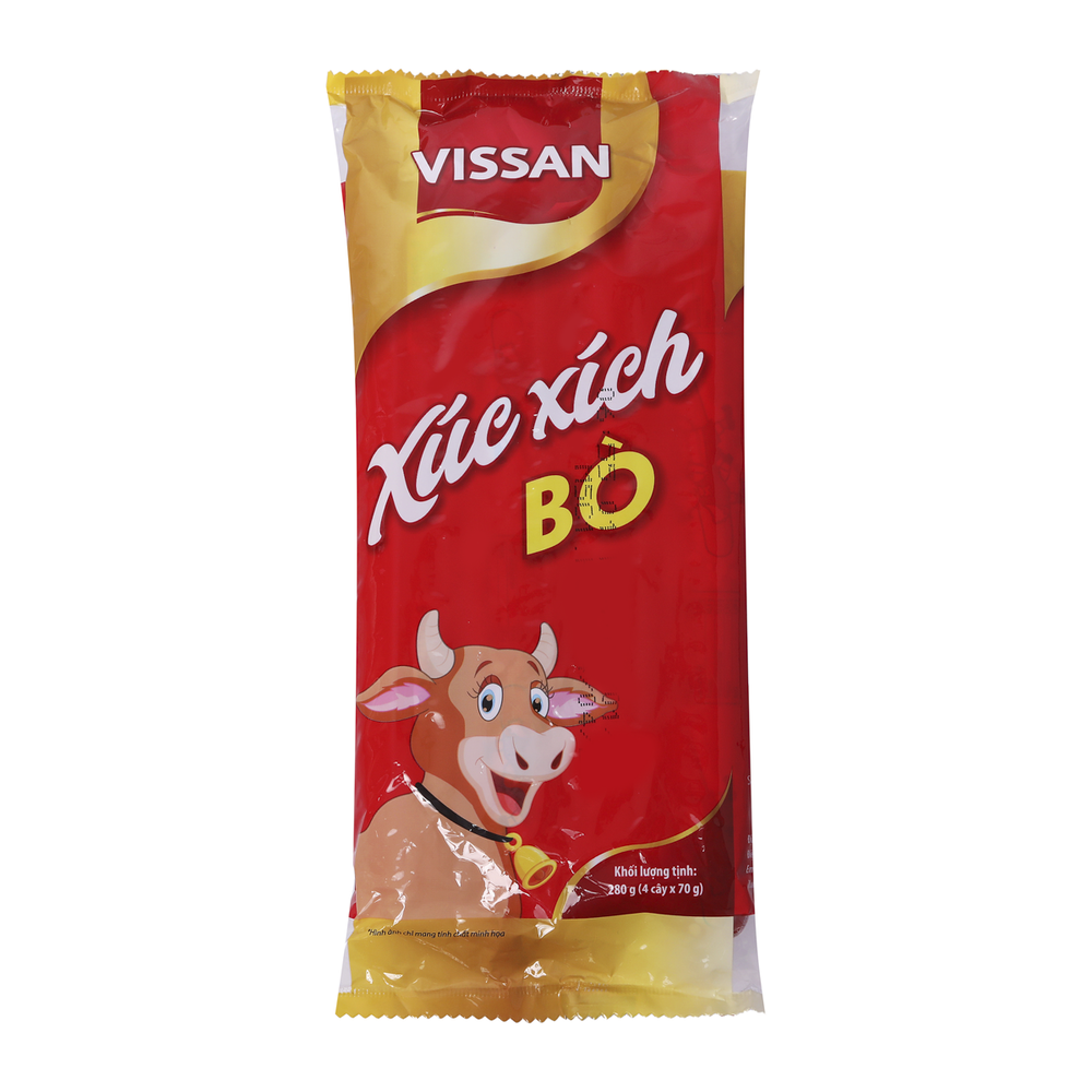 Xúc Xích Bò Vissan Gói 4X70G