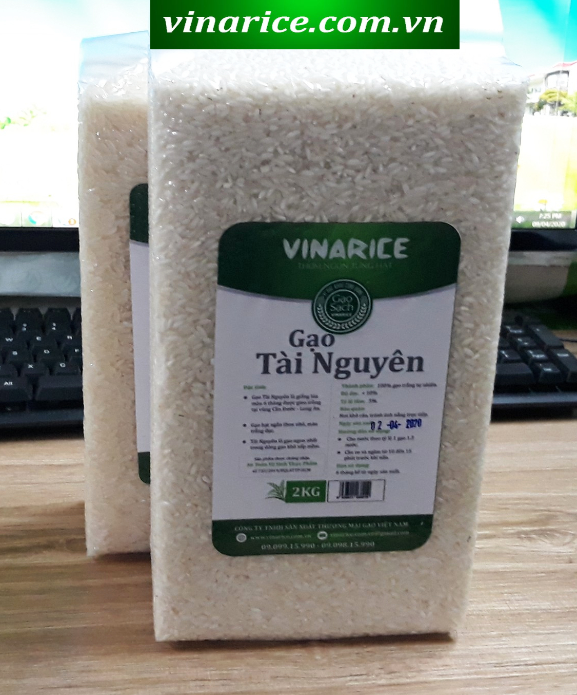 Tấm Tài Nguyên - túi 2kg ép chân ko - xốp mềm ngon cơm