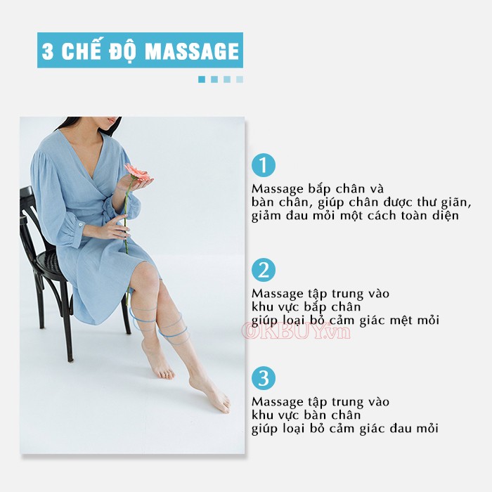 Máy Massage Chân, Nén Ép Túi Khí Bàn Chân Và Bắp Chân Nikio NK-285 - Hỗ Trợ Cải Thiện Đau Nhức, Tê Bì, Suy Giãn Tĩnh Mạch