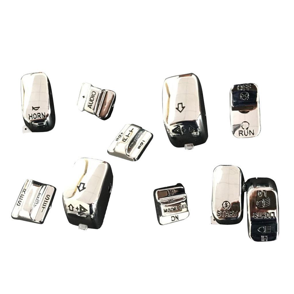 Chrome Switch Housing Buttons Cap Cover For Touring