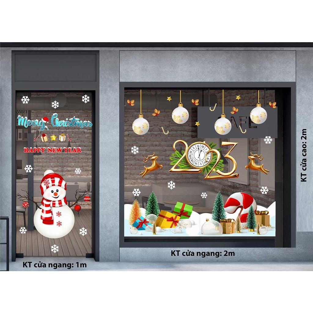 DECAL TRANG TRÍ GIÁNG SINH 2023 COMBO SỐ 37