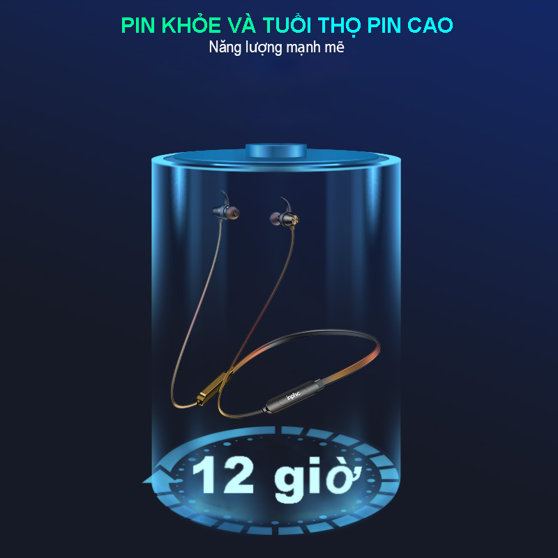 Tai nghe thể thao đeo cổ bluetooth không dây SIDOTECH N1 pin 5h âm thanh vòm thiết kế chống nước chuyên dụng chơi thể thao chạy bộ và gaming - Hàng Chính Hãng