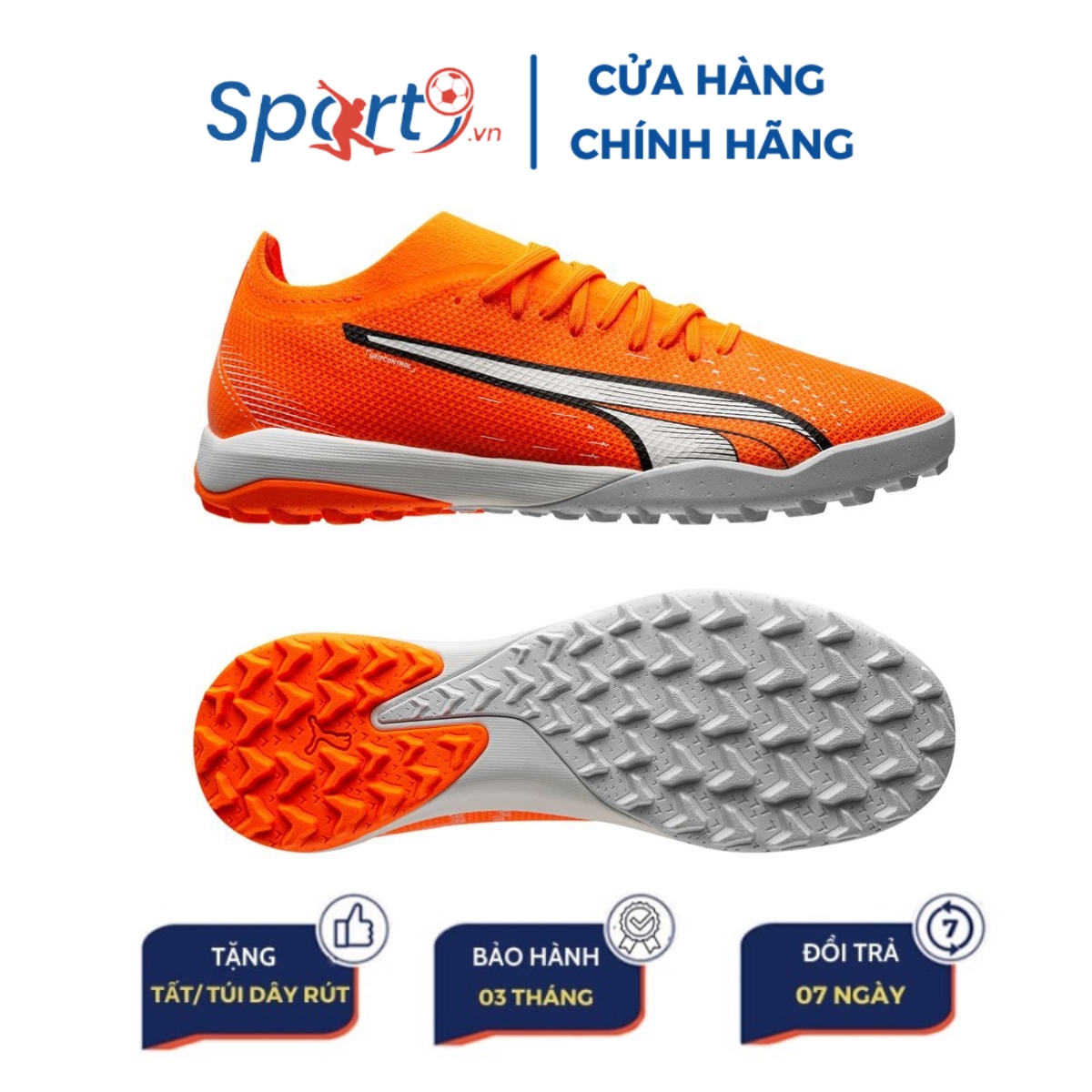 Giày bóng đá Ultra Match TT Supercharge - Cam/Trắng - 107220 01