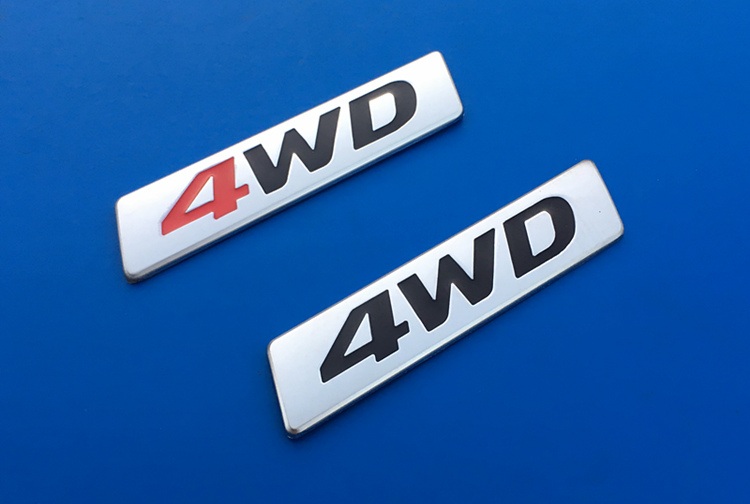 Tem chữ logo 4WD dán trang trí xe ô tô