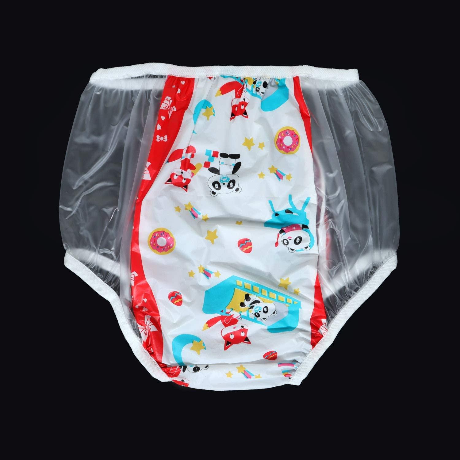 ABDL Tã Người Lớn Pvc Có Thể Tái Sử Dụng Cho Bé Quần Tã Onesize Nhựa Bikini DDLG Người Lớn Bé Mới Quần Lót Xanh Dương Tã