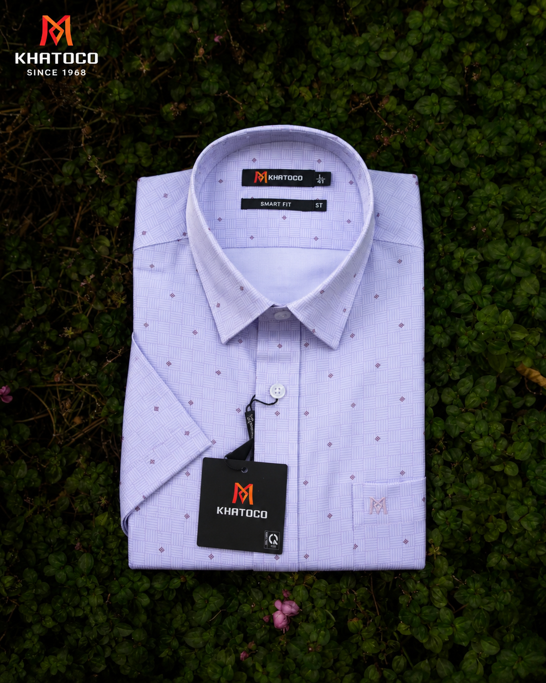 Áo sơ mi Khatoco tay ngắn (L,XL)