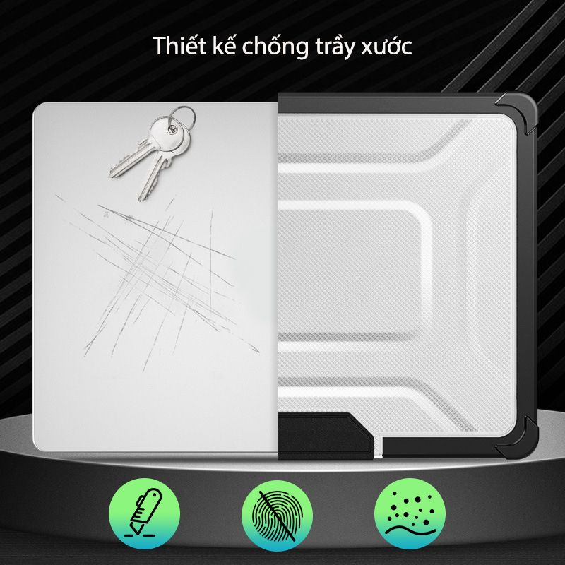 Ốp lưng cho Macbook Pro 14/Pro 16/Air 13/Air 15&quot; Zaki Evoshell Case chống sốc - Hàng Chính Hãng