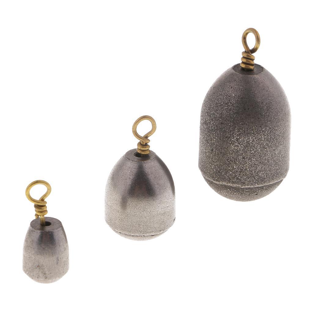 12pcs Iron Sinker Rig Fishing Weights Drop Shot Fishing Accessories 4g - 28g