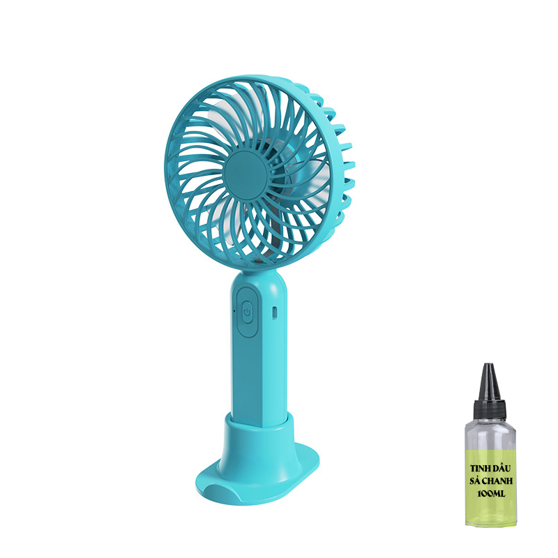 Quạt sạc mini Fantech để bàn cao cấp (Tặng 100ml T.Dầu Sả Chanh) - Hàng Chính Hãng