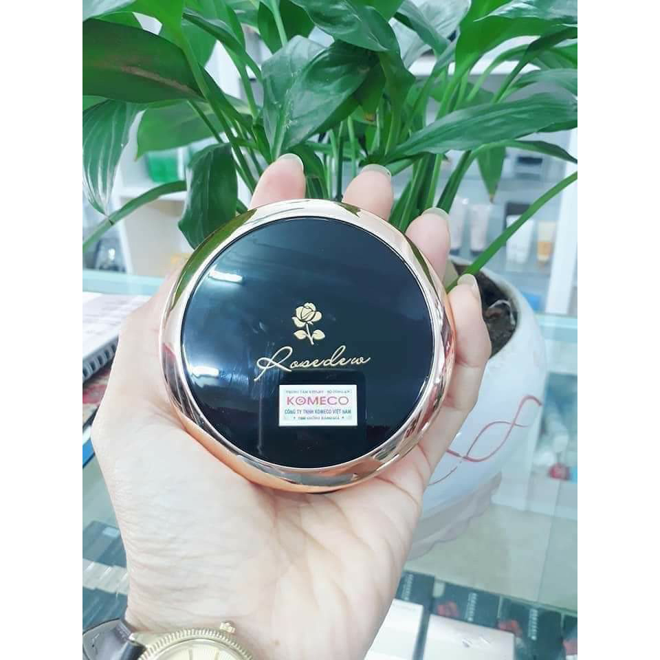 Phấn phủ kiềm dầu siêu mịn Beauskin Rosedew Finish Two Way Cake Hàn Quốc 12g tặng kèm thêm móc khóa