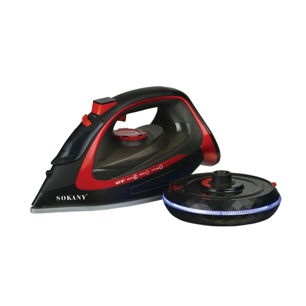 Bàn ủi hơi nước cầm tay không dây cao cấp SoKANY SK-9518 thiết kế đặc biệt chống nhỏ giọt, ủi phẳng mọi loại vải - HÀNG CHÍNH HÃNG