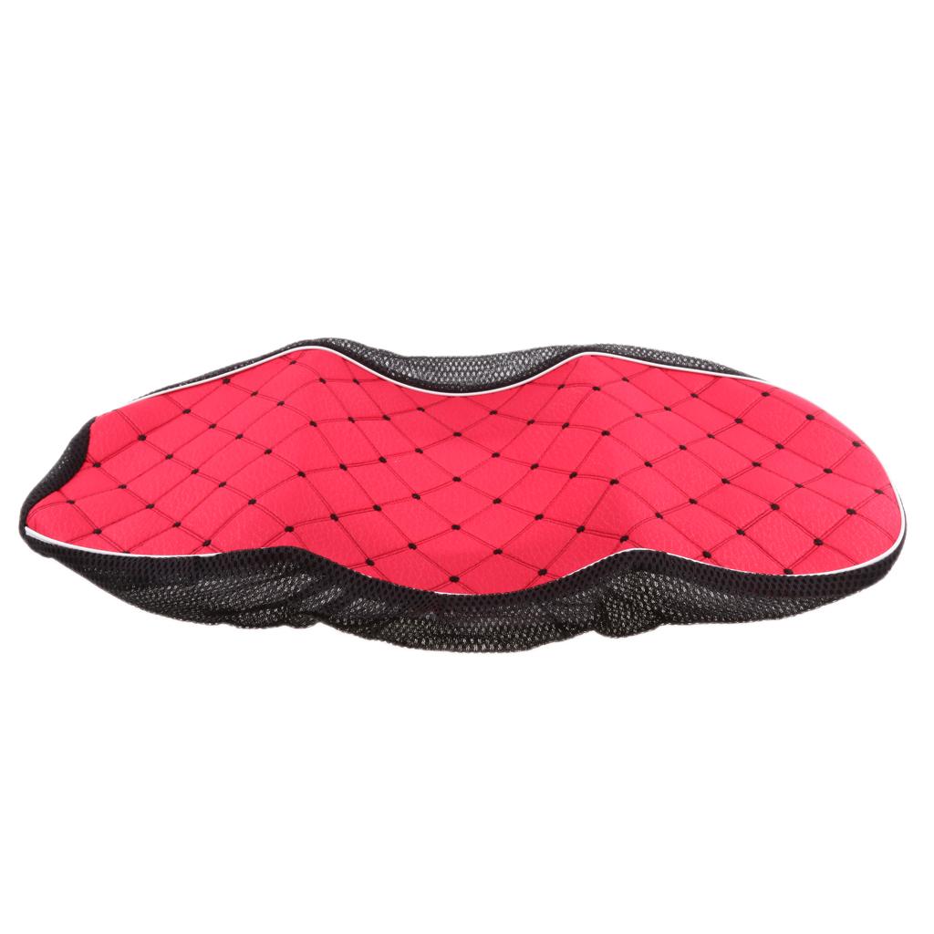 Red Motorcycle Electric Car Scooter Breathable Seat Cushion Protector Cover