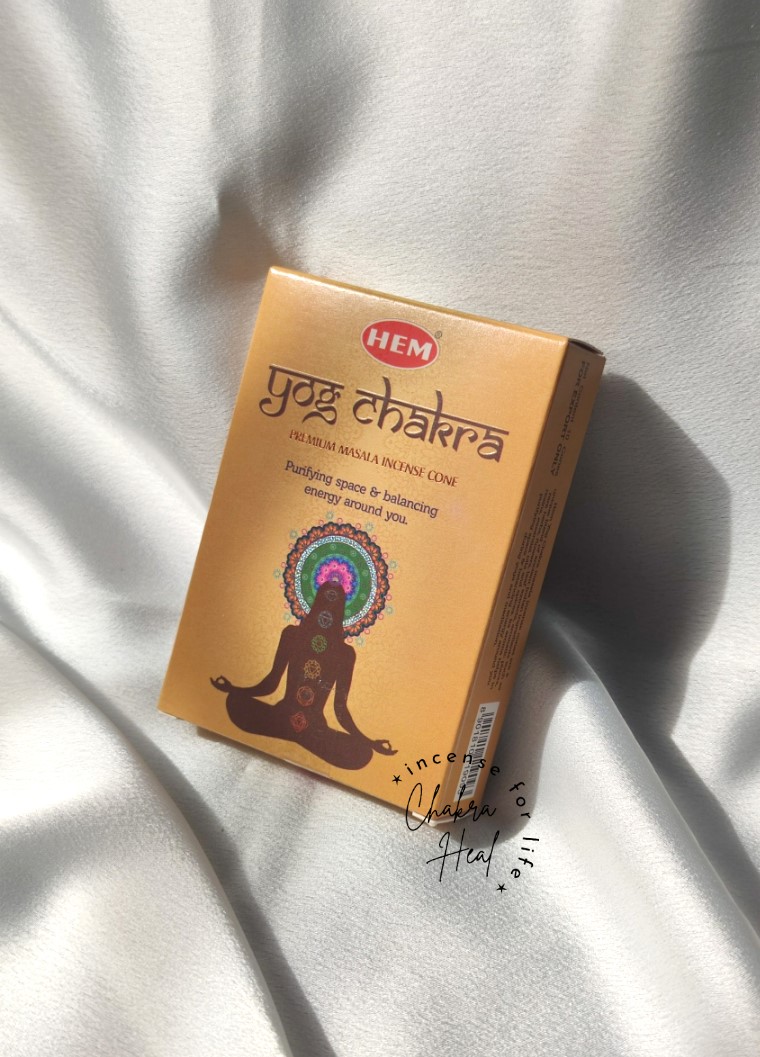 Nụ Hương Hem - Yog Chakra Premium Masala Cones và Đồ Cắm l CHAKRA HEAL INCENSE