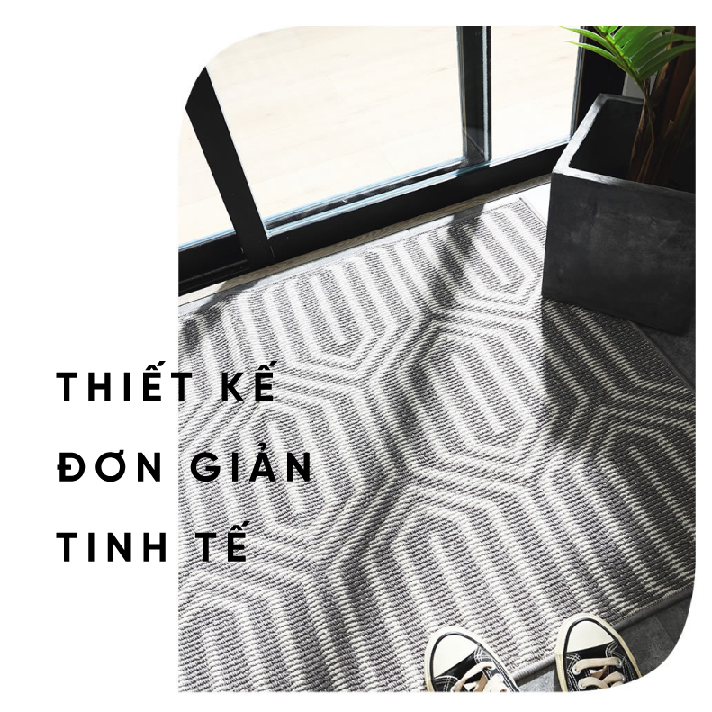 Thảm trang trí – Thảm chùi giầy dép ngay cửa nhà, Kích thước 50x80cm. Thảm chùi giầy dép chịu được ma sát tốt