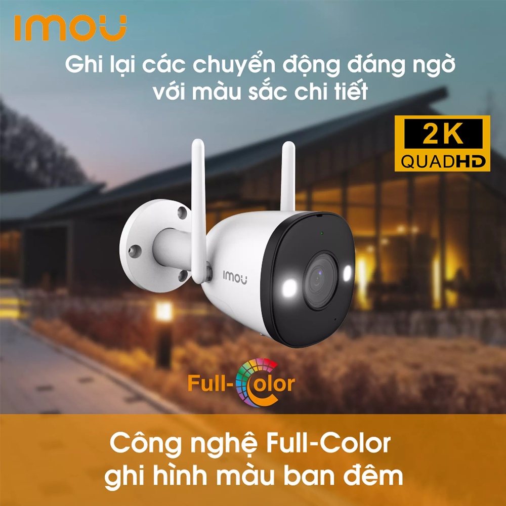 Camera Ngoài Trời IP Wifi imou F22P 2MP 1080P / F42P 4MP 2K / F22FP / F42FP Có Màu | Hàng Chính Hãng | Bảo Hành 24 Tháng