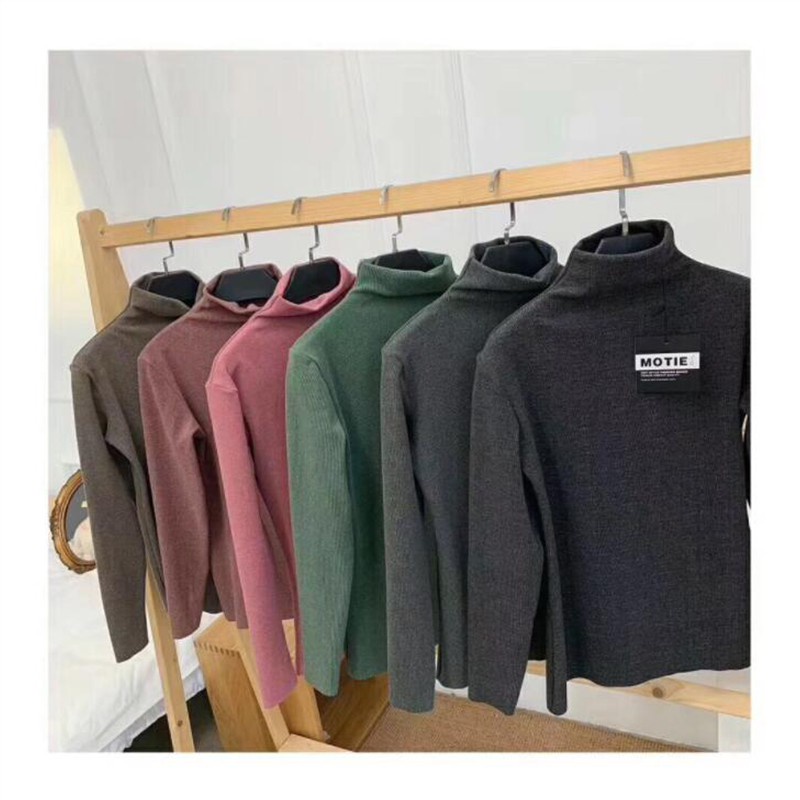 Áo Giữ Nhiệt Nữ Len Lót Lông Cổ Lọ Xuất Nhật MoTie Túi Hồng ( Túi Zip )