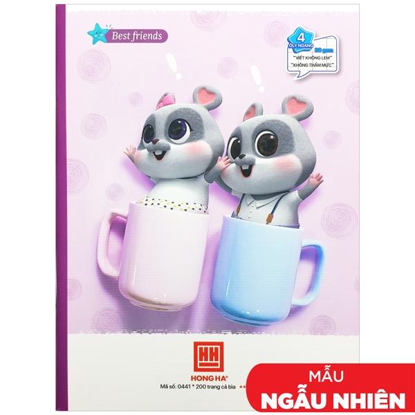 Vở Class Best Friend - 4 Ly Ngang 200 Trang 80gsm - Hồng Hà 0441 (Mẫu Màu Giao Ngẫu Nhiên)