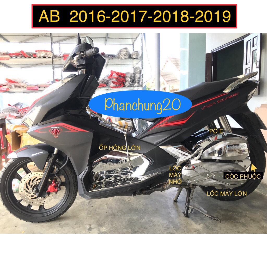 ỐP KÉT NƯỚC DÙNG CHO ĐỜI XE AB 2016 2017 2018 2019 CROM