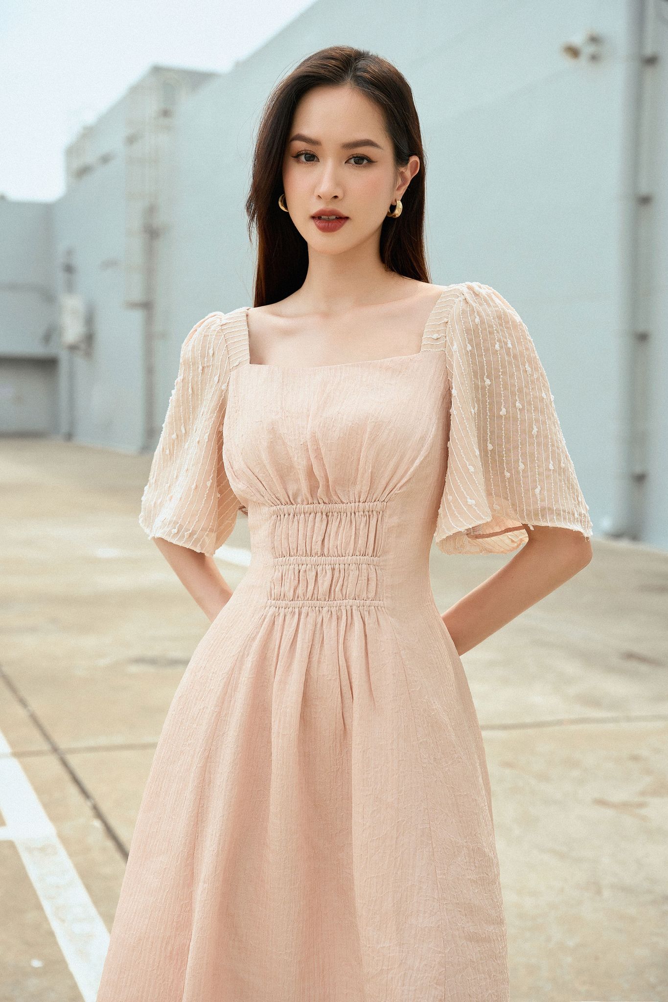 OLV - Đầm Aines Square Neck Dress