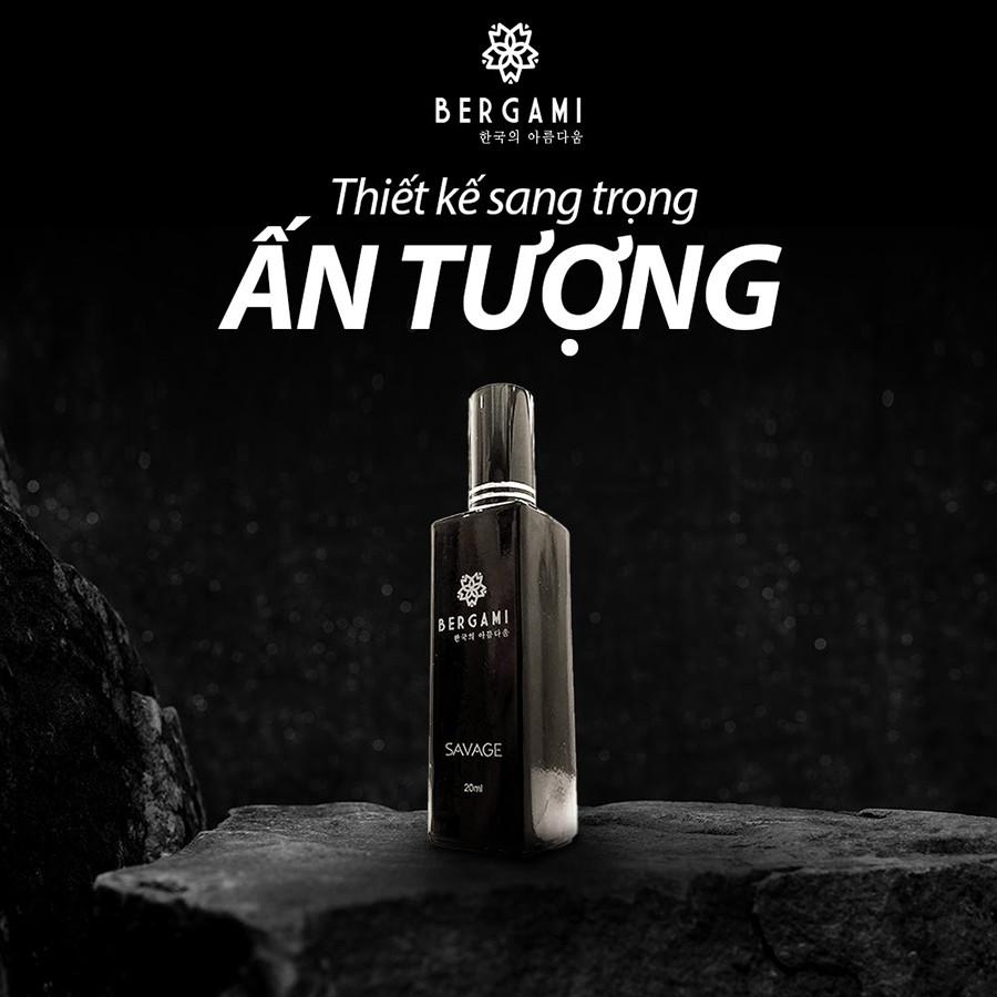 Nước hoa nam Bergami Savage 20ml - Mùi hương tinh tế, lịch lãm - Lưu hương 12h