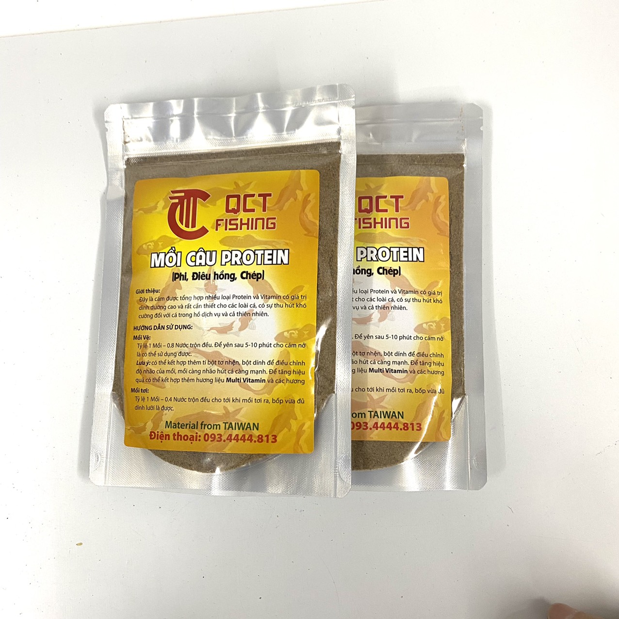 Combo 2 Gói Mồi Câu Cá Protein, Chuyên Chép, Rô Phi, Điêu Hồng