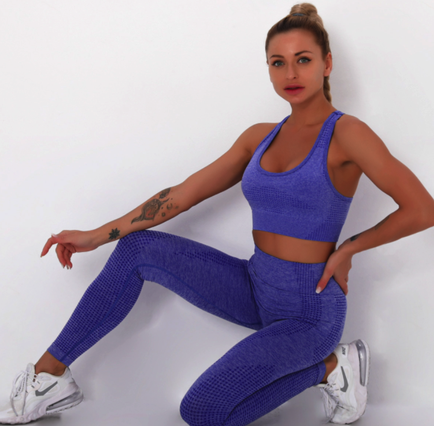 Nữ Phù Hợp Với Áo Thể Thao Thun Và Áo Ngực 2 Cái Tập Yoga Thể Dục Liền Mạch Bộ Tập Gym