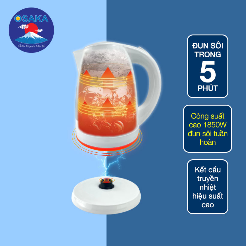 Bình Đun Siêu Tốc Cao Cấp Osaka KT20NA