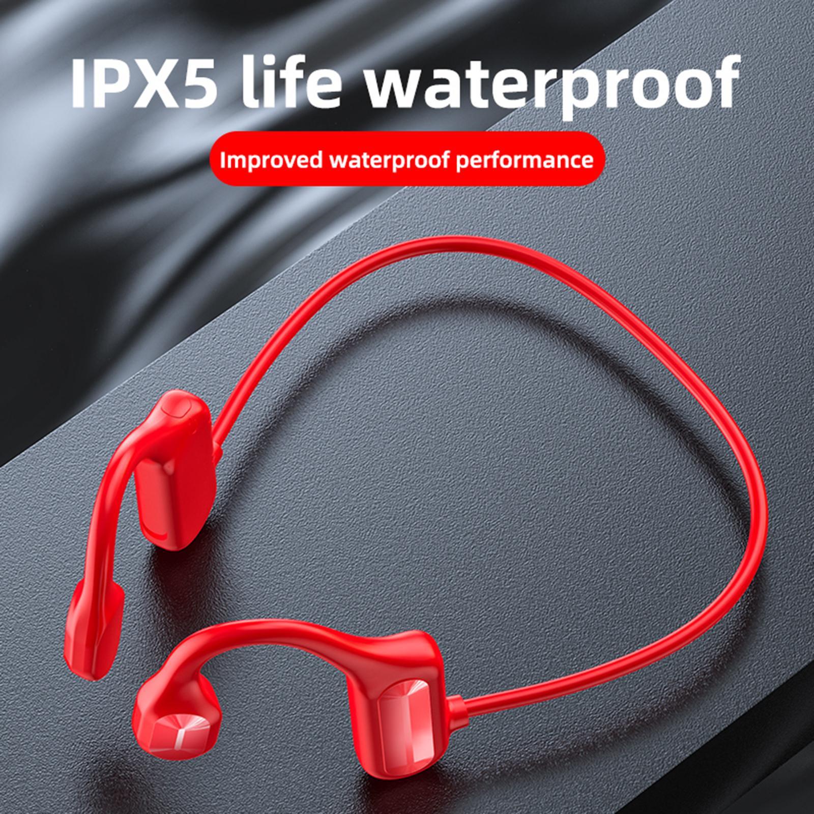 Set of 2 Open-Ear Bone Conduction Headphones Wireless Earphones for Workouts