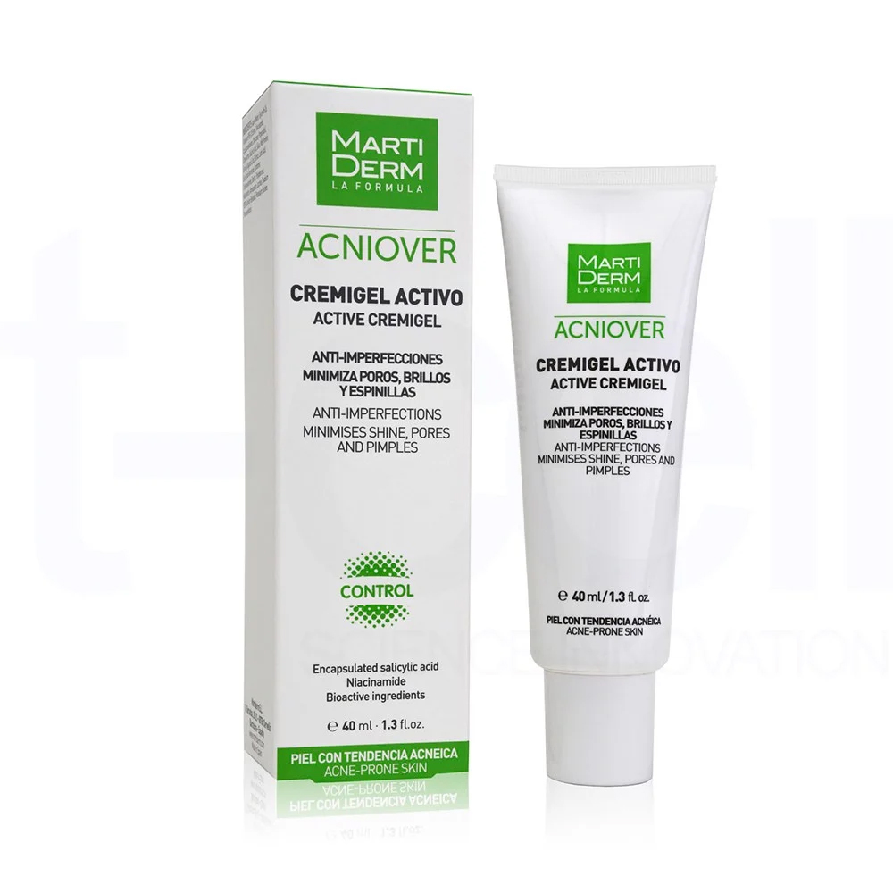 Kem dưỡng giảm nhờn, mụn & se lỗ chân lông MartiDerm Acniover Cremigel 40ml