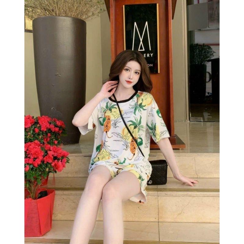 Bộ đùi nữ bigsize in họa tiết 3D mẫu mới đẹp, sét bộ đi chơi mùa hè, bộ đồ mặc nhà chất thun lạnh xịn bao mát
