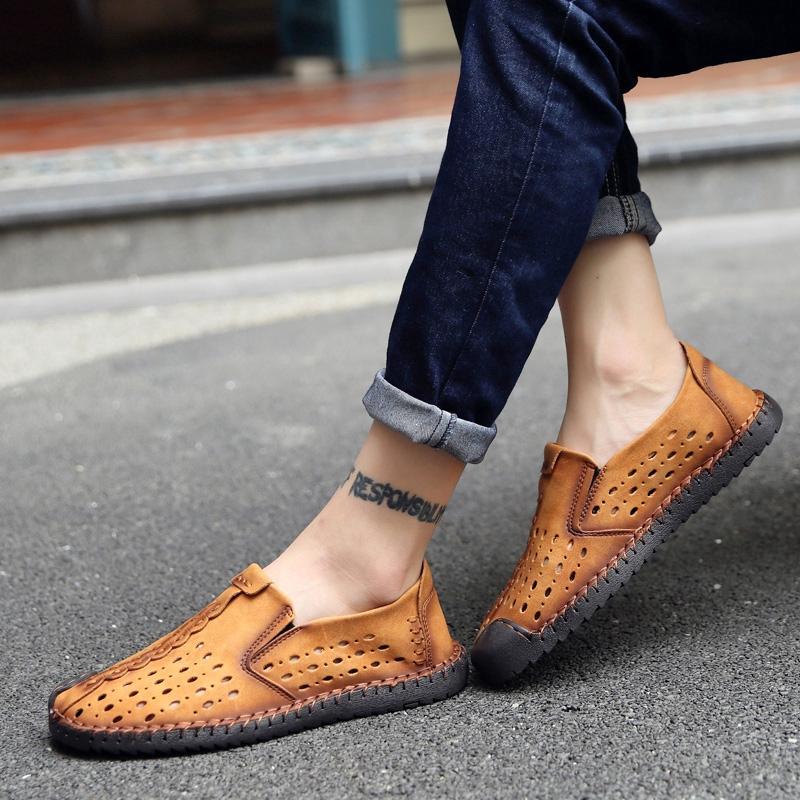 Giày Lười Da Mềm Thời Trang Cho Nam 2020