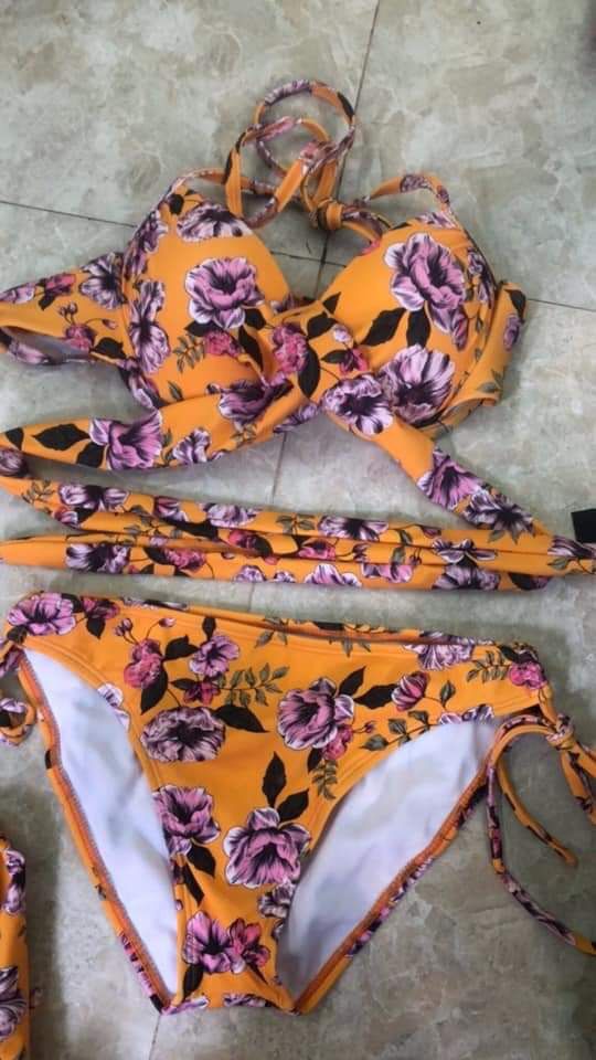 Đồ Bơi Đồ Tắm Biển Bikini 2 Mảnh Quần Cạp Cao