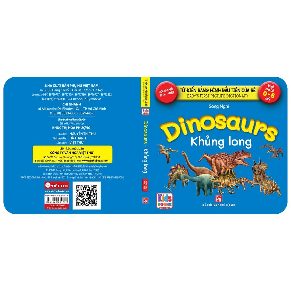 Sách - Baby'S First Picture Dictionary - Từ Điển Bằng Hình Đầu Tiên Của Bé - Khủng Long - Dinosaurs (Bìa Cứng)