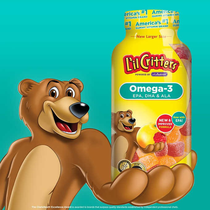 Kẹo Dẻo Bổ Sung Omega - 3 DHA L'il Critters