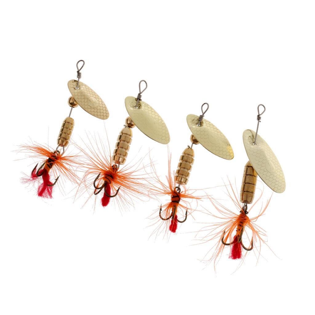 Spinner Spoon Bait Spinners Hard Bionic Bait Metal Sequins with Treble Hook