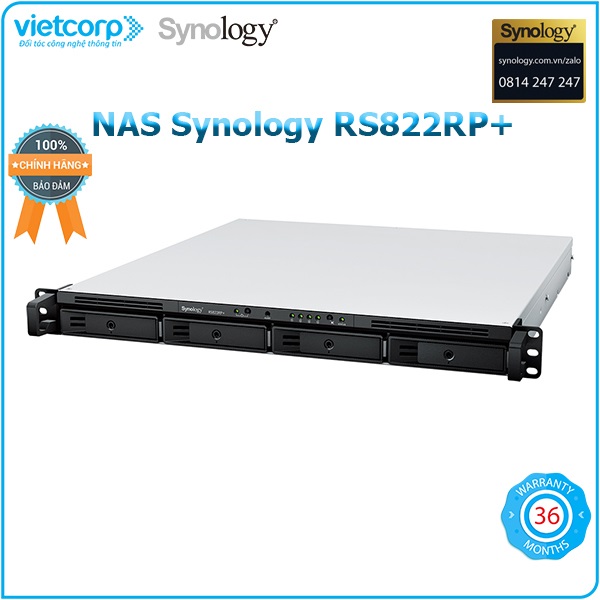 Thiết bị lưu trữ mạng NAS Synology RS822RP+ - Hàng Chính Hãng