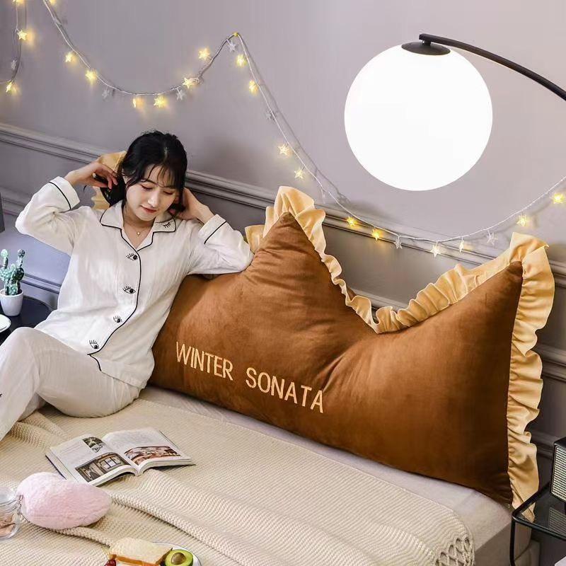 Tựa Kê Đầu Giường Chữ Nhật Viền Bèo 1m8 PP