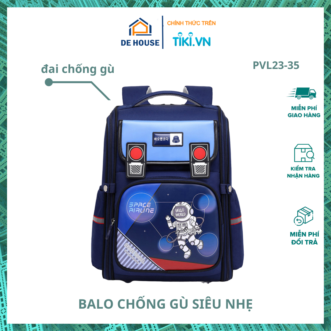 Balo Chống Gù Cao Cấp Siêu Nhẹ Chống Nước Balo Đi Học, Cặp Sách Tiểu Học Đệm Vai Êm Ái Phong Cách Nhật