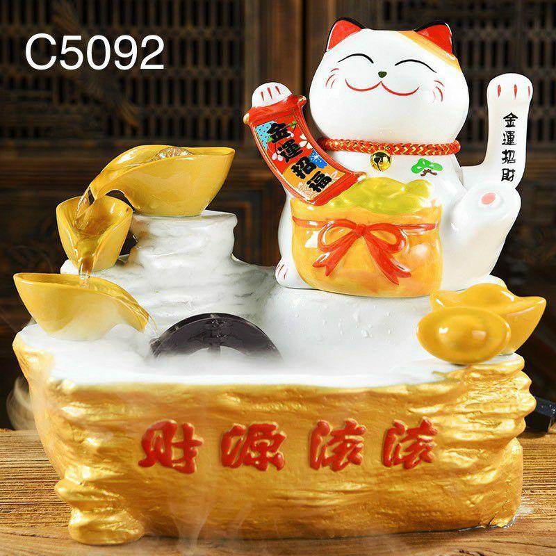 Mèo tài lộc tạo khói