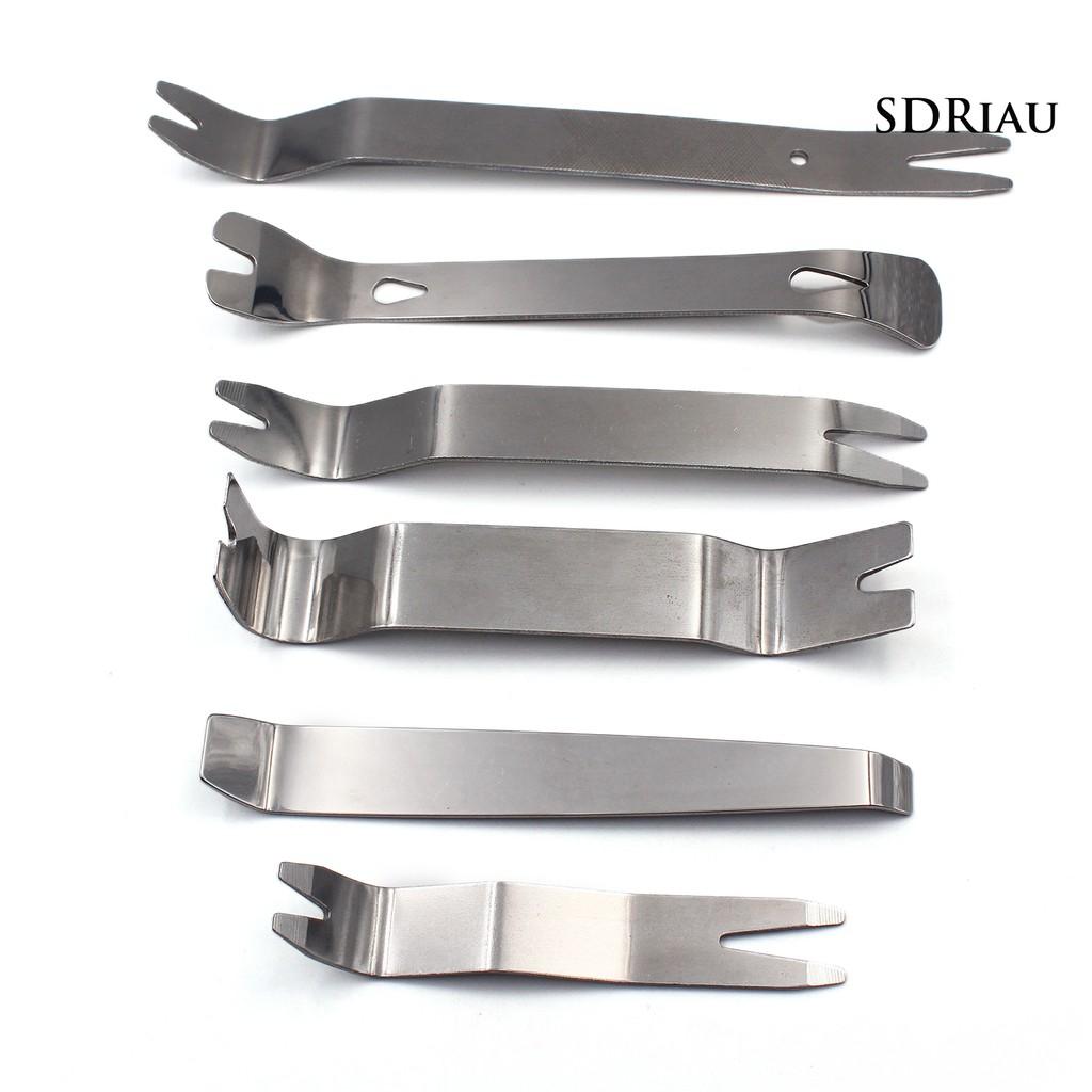 Bộ 6 Dụng Cụ Mở Dàn Âm Thanh Bằng Thép Không Gỉ Cho Xe Hơi