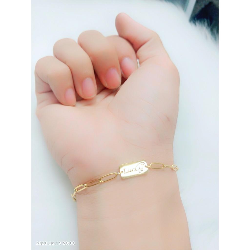 Lắc Tay Nữ Xích Nhỏ Lucky Cao Cấp- Dùng lâu dài tắm rửa thoải mái không đen