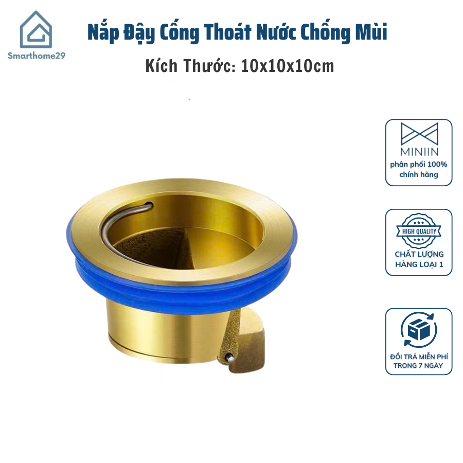 Nắp Đậy Cống Thoát Nước Chống Mùi Hôi, Côn Trùng - Chuyên Dùng Cho Sàn Nhà Tắm, Nhà Vệ Sinh - HÀNG CHÍNH HÃNG MINIIN