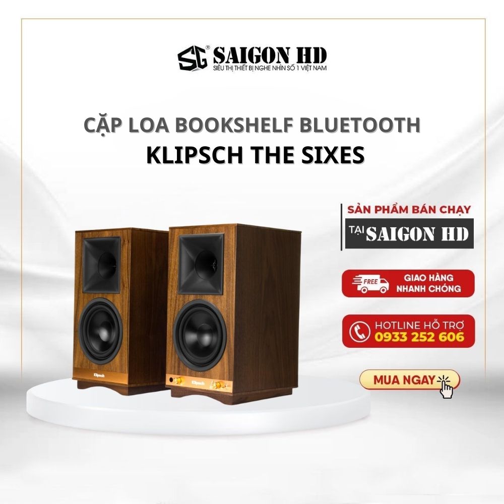 Loa Bluetooth Klipsch The Sixes (Walnut) - Hàng Chính Hãng