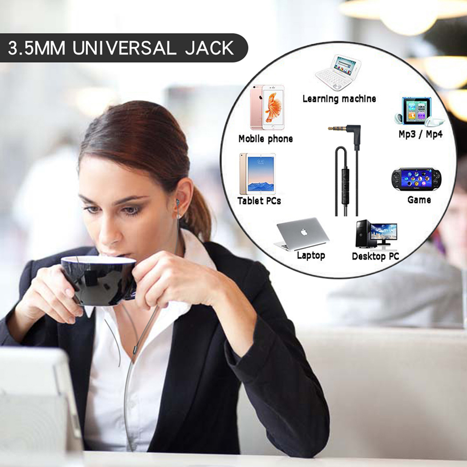 Tai Nghe Nhét Tai Chống Ồn X110 Silicon Siêu Mềm Có Dây 3.5mm Tương Thích Với IPhone