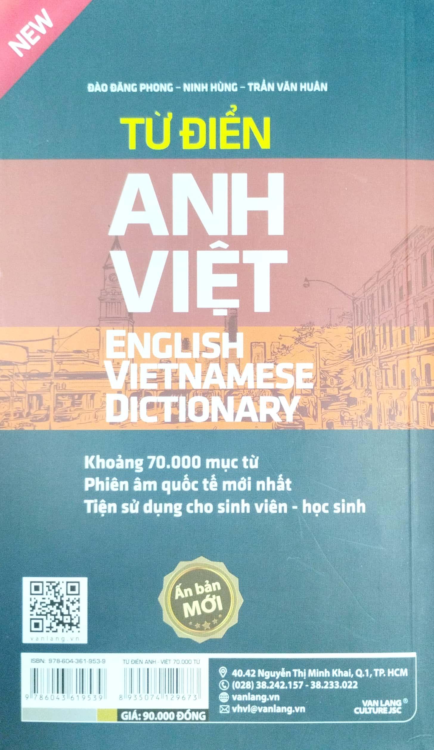Từ Điển Anh - Việt (Khoảng 70.000 Mục Từ)